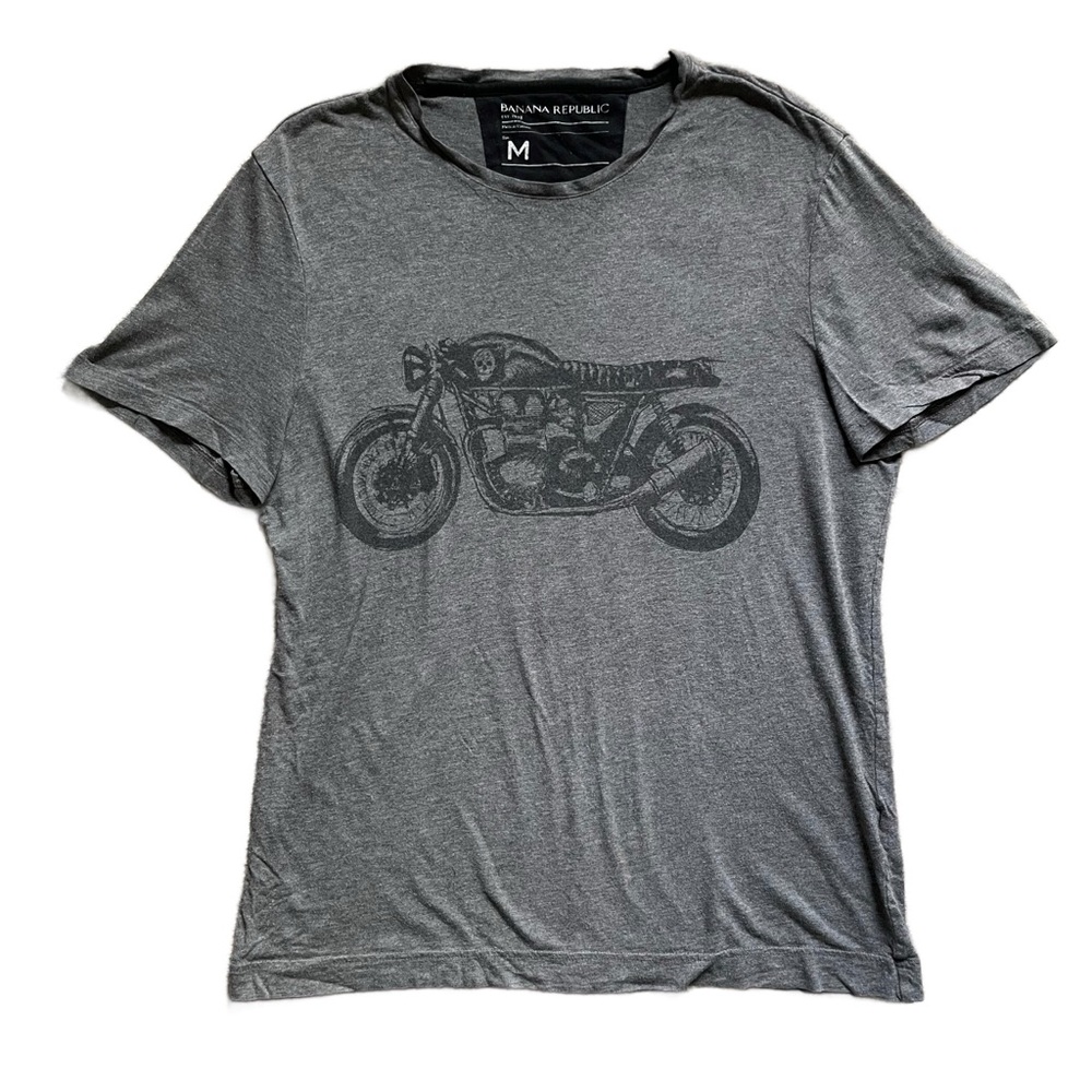 Banana Republic Men’s Y2K Motorcycle Biker Grunge T-Shirt Medium